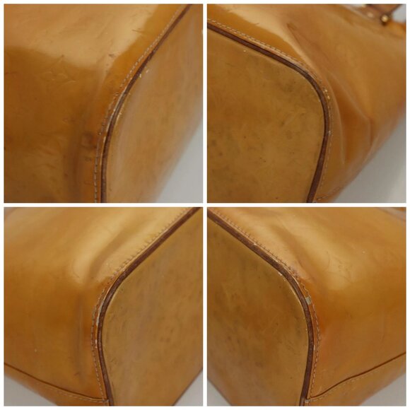 LOUIS VUITTON Monogram Vernis Houston Hand Bag Jaune M91121 LV Auth BA994 - Picture 16 of 16